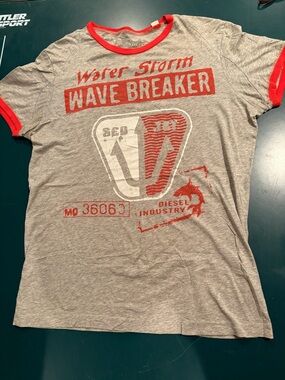Diesel - Graphic Tee - Red Trim